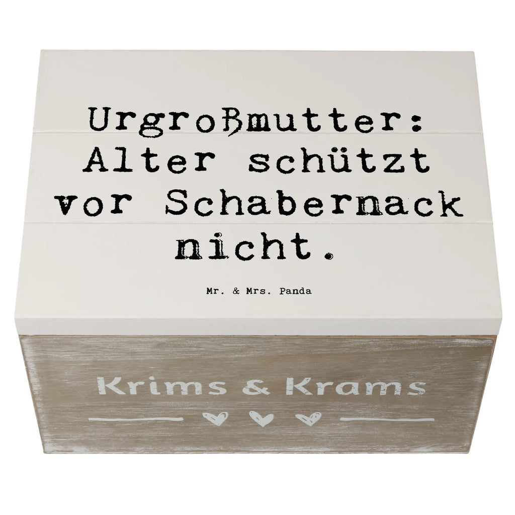 Holzkiste Spruch Urgroßmutter Schabernack Holzkiste, Kiste, Schatzkiste, Truhe, Schatulle, XXL, Erinnerungsbox, Erinnerungskiste, Dekokiste, Aufbewahrungsbox, Geschenkbox, Geschenkdose, Familie, Vatertag, Muttertag, Bruder, Schwester, Mama, Papa, Oma, Opa