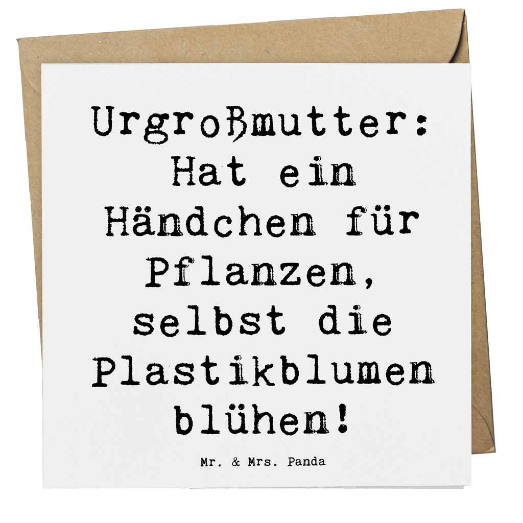 Deluxe Karte Spruch Urgroßmutter Wundergrün Karte, Grußkarte, Klappkarte, Einladungskarte, Glückwunschkarte, Hochzeitskarte, Geburtstagskarte, Hochwertige Grußkarte, Hochwertige Klappkarte, Familie, Vatertag, Muttertag, Bruder, Schwester, Mama, Papa, Oma, Opa