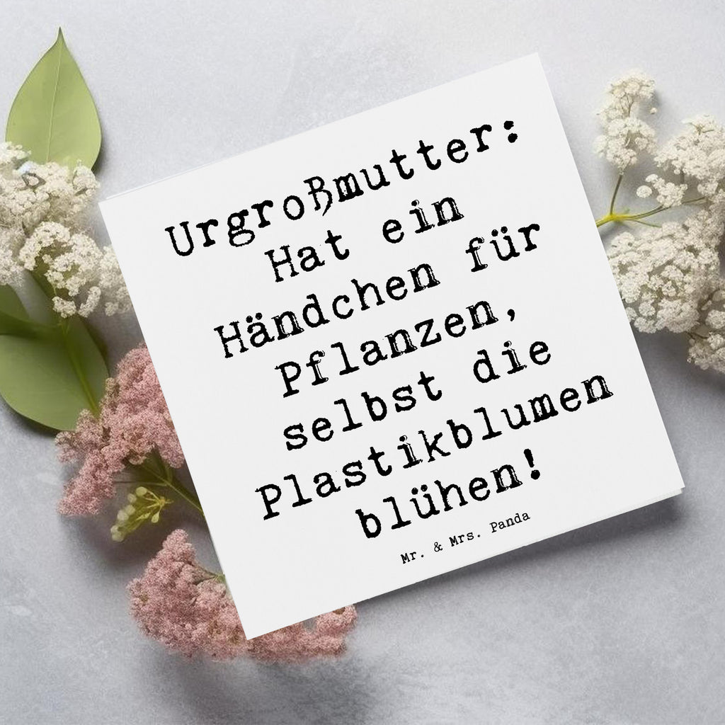 Deluxe Karte Spruch Urgroßmutter Wundergrün Karte, Grußkarte, Klappkarte, Einladungskarte, Glückwunschkarte, Hochzeitskarte, Geburtstagskarte, Hochwertige Grußkarte, Hochwertige Klappkarte, Familie, Vatertag, Muttertag, Bruder, Schwester, Mama, Papa, Oma, Opa