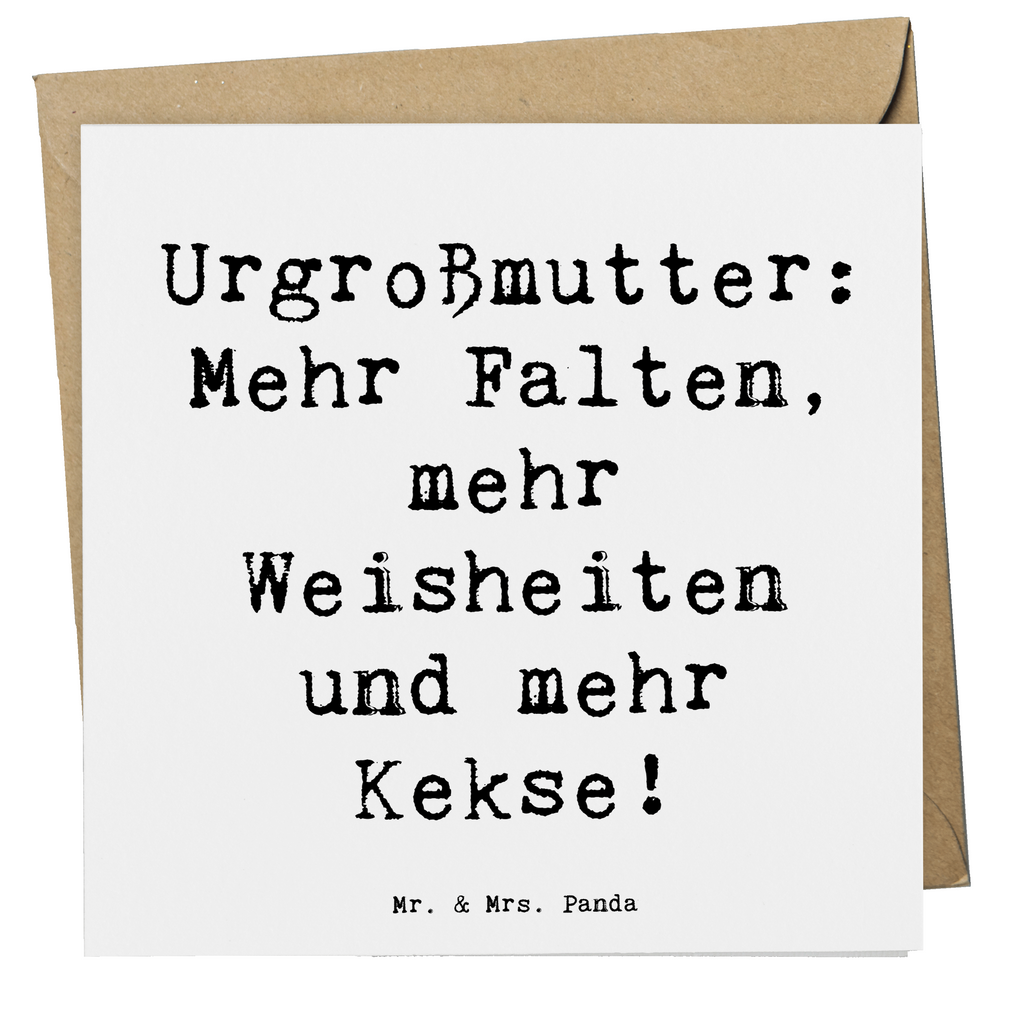 Deluxe Karte Spruch Urgroßmutter Weisheiten Karte, Grußkarte, Klappkarte, Einladungskarte, Glückwunschkarte, Hochzeitskarte, Geburtstagskarte, Hochwertige Grußkarte, Hochwertige Klappkarte, Familie, Vatertag, Muttertag, Bruder, Schwester, Mama, Papa, Oma, Opa