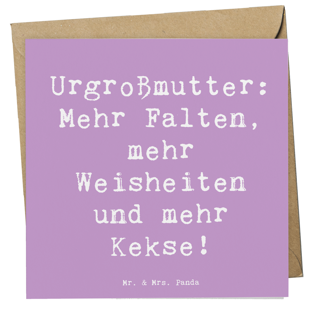 Deluxe Karte Spruch Urgroßmutter Weisheiten Karte, Grußkarte, Klappkarte, Einladungskarte, Glückwunschkarte, Hochzeitskarte, Geburtstagskarte, Hochwertige Grußkarte, Hochwertige Klappkarte, Familie, Vatertag, Muttertag, Bruder, Schwester, Mama, Papa, Oma, Opa