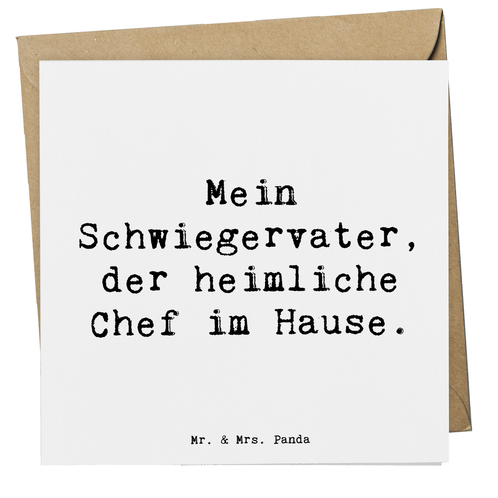 Deluxe Karte Spruch Schwiegervater Chef Karte, Grußkarte, Klappkarte, Einladungskarte, Glückwunschkarte, Hochzeitskarte, Geburtstagskarte, Hochwertige Grußkarte, Hochwertige Klappkarte, Familie, Vatertag, Muttertag, Bruder, Schwester, Mama, Papa, Oma, Opa