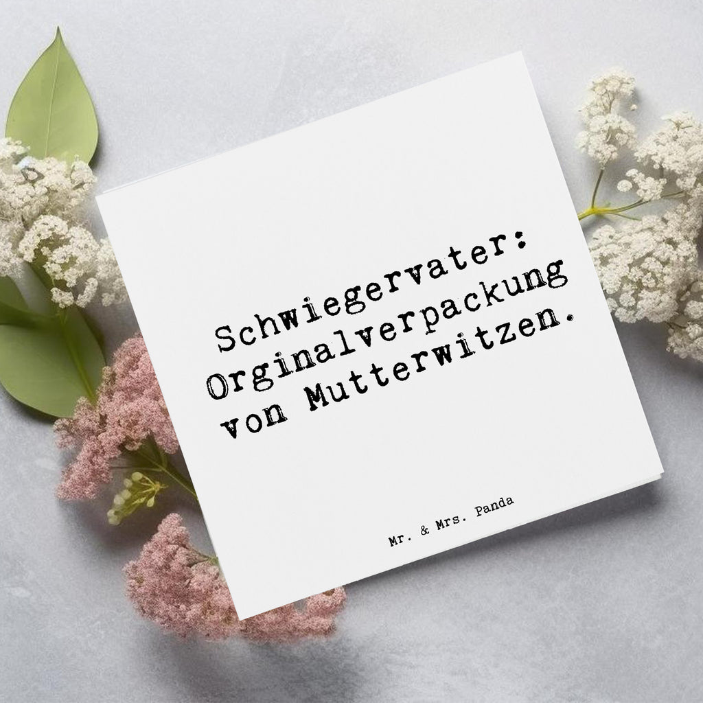 Deluxe Karte Spruch Schwiegervater Witze Karte, Grußkarte, Klappkarte, Einladungskarte, Glückwunschkarte, Hochzeitskarte, Geburtstagskarte, Hochwertige Grußkarte, Hochwertige Klappkarte, Familie, Vatertag, Muttertag, Bruder, Schwester, Mama, Papa, Oma, Opa