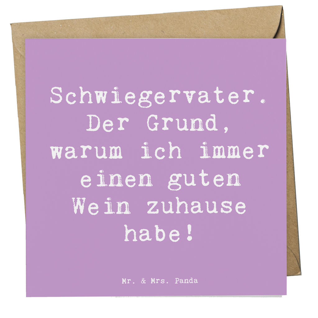 Deluxe Karte Spruch Schwiegervater Weinliebhaber Karte, Grußkarte, Klappkarte, Einladungskarte, Glückwunschkarte, Hochzeitskarte, Geburtstagskarte, Hochwertige Grußkarte, Hochwertige Klappkarte, Familie, Vatertag, Muttertag, Bruder, Schwester, Mama, Papa, Oma, Opa