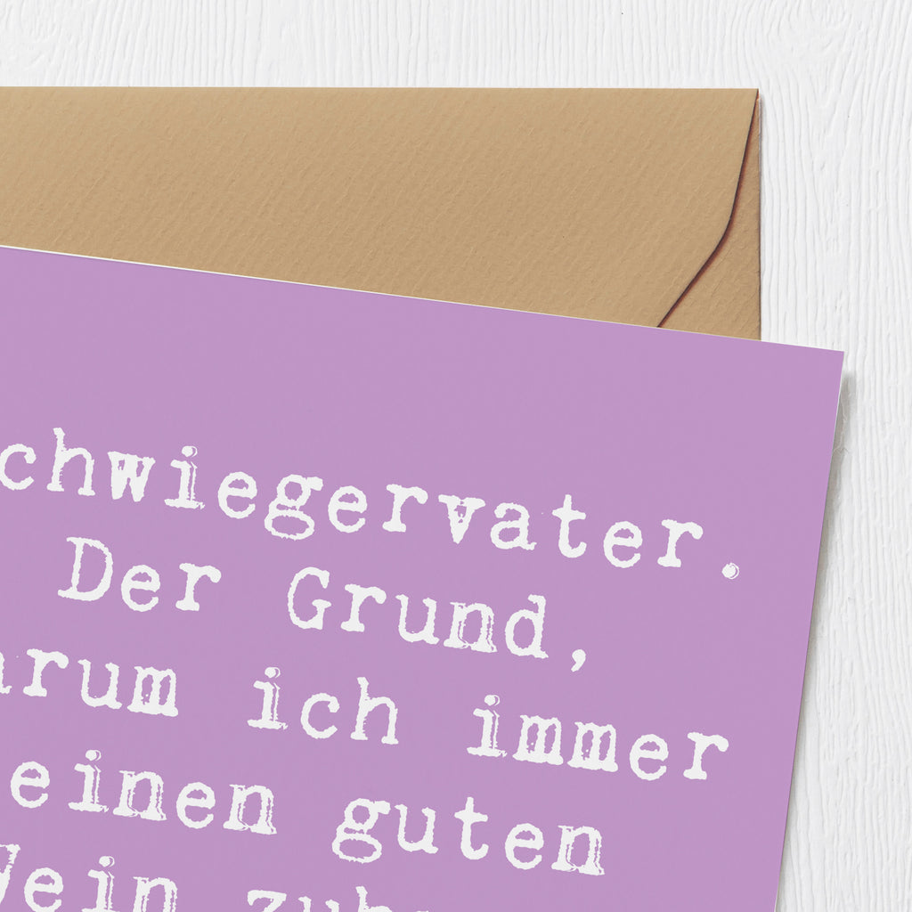 Deluxe Karte Spruch Schwiegervater Weinliebhaber Karte, Grußkarte, Klappkarte, Einladungskarte, Glückwunschkarte, Hochzeitskarte, Geburtstagskarte, Hochwertige Grußkarte, Hochwertige Klappkarte, Familie, Vatertag, Muttertag, Bruder, Schwester, Mama, Papa, Oma, Opa