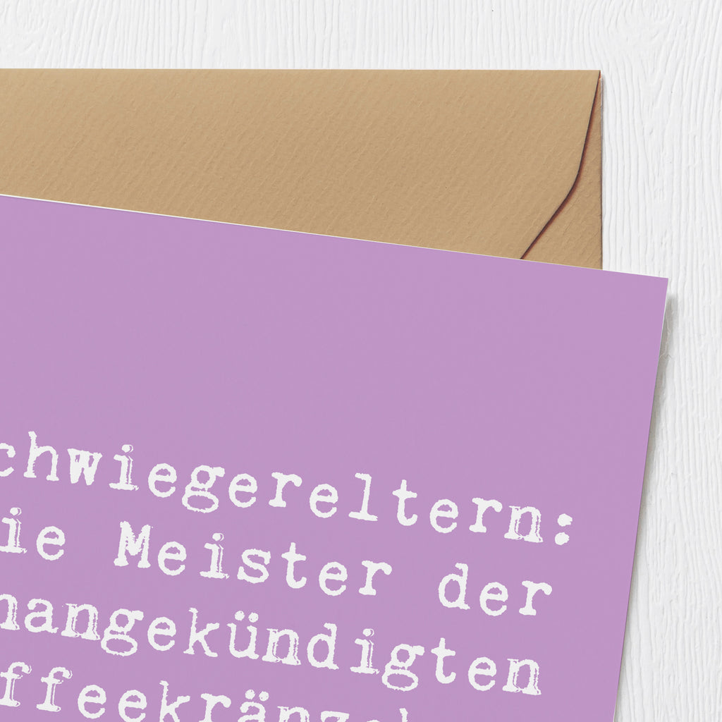 Deluxe Karte Spruch Schwiegereltern Meister Karte, Grußkarte, Klappkarte, Einladungskarte, Glückwunschkarte, Hochzeitskarte, Geburtstagskarte, Hochwertige Grußkarte, Hochwertige Klappkarte, Familie, Vatertag, Muttertag, Bruder, Schwester, Mama, Papa, Oma, Opa