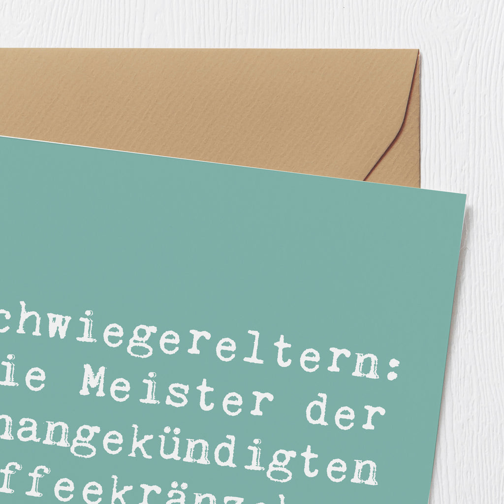 Deluxe Karte Spruch Schwiegereltern Meister Karte, Grußkarte, Klappkarte, Einladungskarte, Glückwunschkarte, Hochzeitskarte, Geburtstagskarte, Hochwertige Grußkarte, Hochwertige Klappkarte, Familie, Vatertag, Muttertag, Bruder, Schwester, Mama, Papa, Oma, Opa