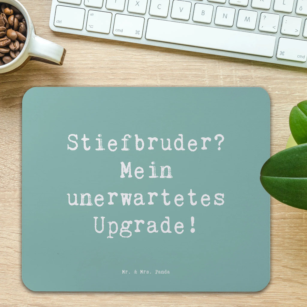 Mauspad Spruch Stiefbruder Upgrade Mousepad, Computer zubehör, Büroausstattung, PC Zubehör, Arbeitszimmer, Mauspad, Einzigartiges Mauspad, Designer Mauspad, Mausunterlage, Mauspad Büro, Familie, Vatertag, Muttertag, Bruder, Schwester, Mama, Papa, Oma, Opa