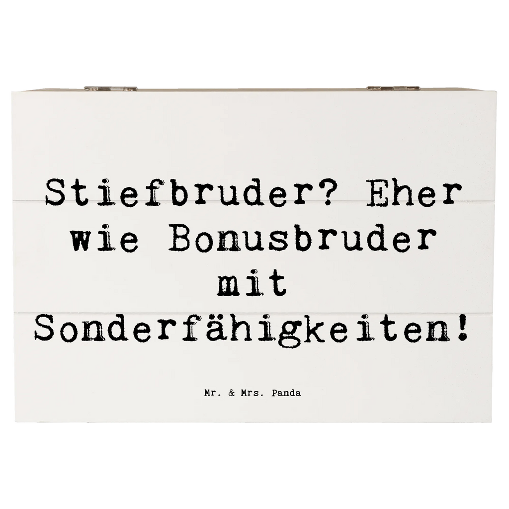 Holzkiste Spruch Stiefbruder Holzkiste, Kiste, Schatzkiste, Truhe, Schatulle, XXL, Erinnerungsbox, Erinnerungskiste, Dekokiste, Aufbewahrungsbox, Geschenkbox, Geschenkdose, Familie, Vatertag, Muttertag, Bruder, Schwester, Mama, Papa, Oma, Opa