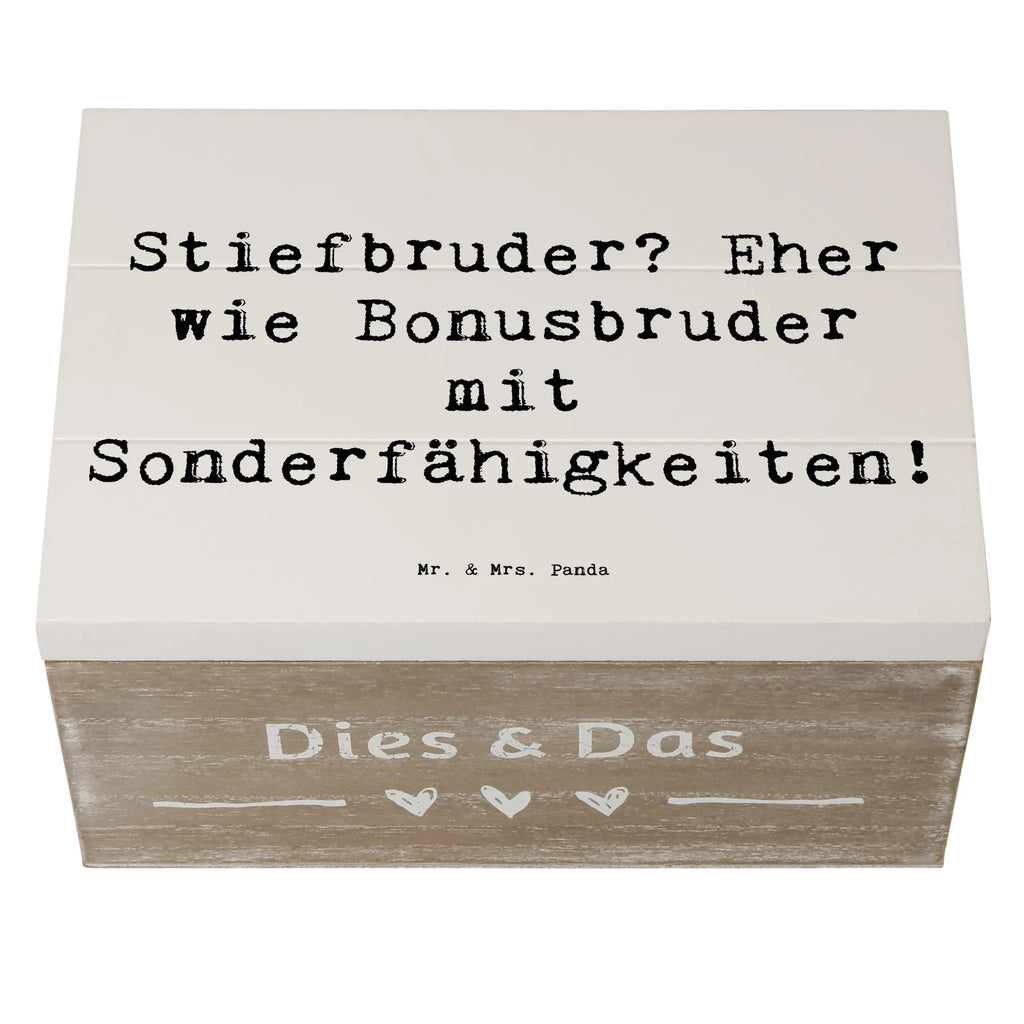 Holzkiste Spruch Stiefbruder Holzkiste, Kiste, Schatzkiste, Truhe, Schatulle, XXL, Erinnerungsbox, Erinnerungskiste, Dekokiste, Aufbewahrungsbox, Geschenkbox, Geschenkdose, Familie, Vatertag, Muttertag, Bruder, Schwester, Mama, Papa, Oma, Opa