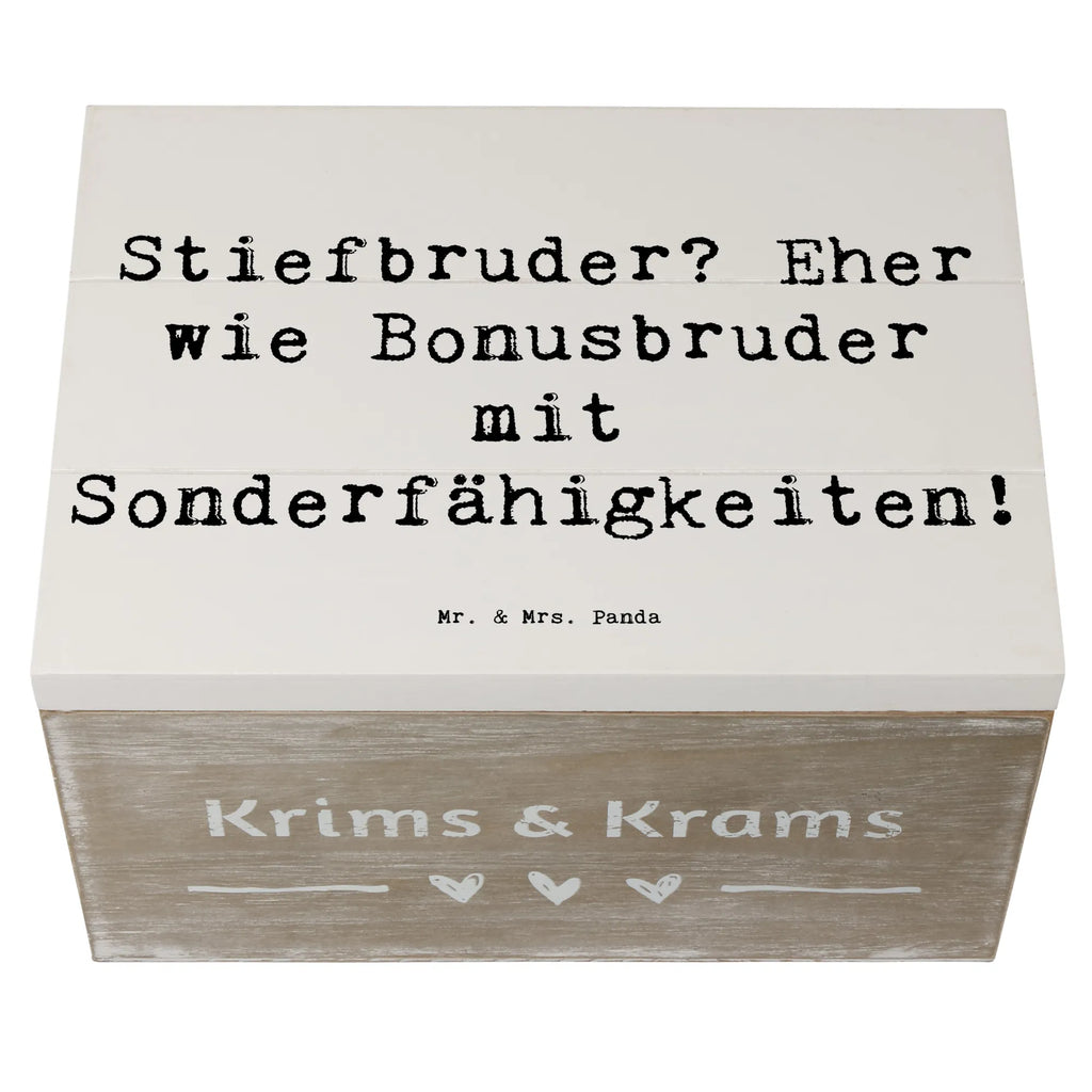 Holzkiste Spruch Stiefbruder Holzkiste, Kiste, Schatzkiste, Truhe, Schatulle, XXL, Erinnerungsbox, Erinnerungskiste, Dekokiste, Aufbewahrungsbox, Geschenkbox, Geschenkdose, Familie, Vatertag, Muttertag, Bruder, Schwester, Mama, Papa, Oma, Opa