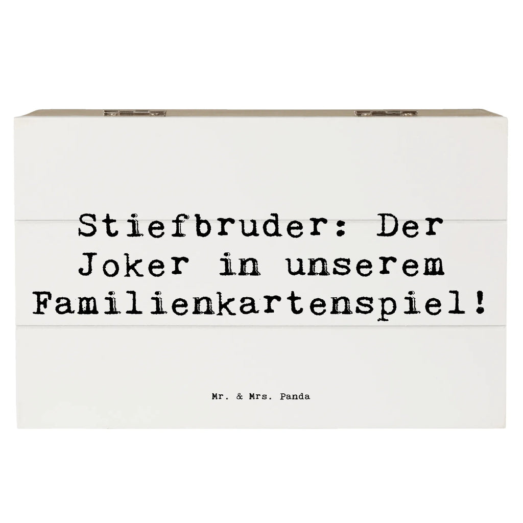 Holzkiste Spruch Stiefbruder: Der Joker in unserem Familienkartenspiel! Holzkiste, Kiste, Schatzkiste, Truhe, Schatulle, XXL, Erinnerungsbox, Erinnerungskiste, Dekokiste, Aufbewahrungsbox, Geschenkbox, Geschenkdose, Familie, Vatertag, Muttertag, Bruder, Schwester, Mama, Papa, Oma, Opa