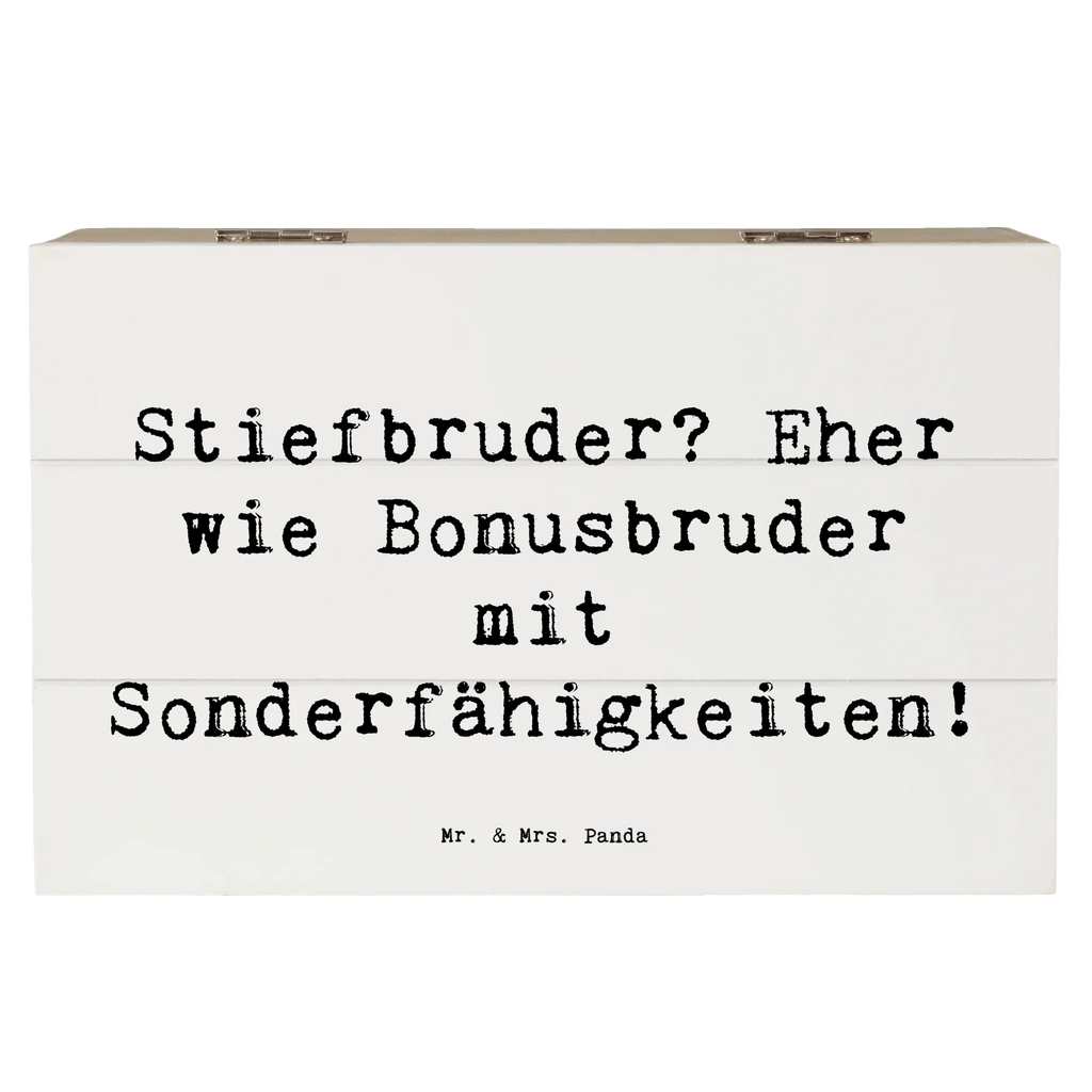 Holzkiste Spruch Stiefbruder Holzkiste, Kiste, Schatzkiste, Truhe, Schatulle, XXL, Erinnerungsbox, Erinnerungskiste, Dekokiste, Aufbewahrungsbox, Geschenkbox, Geschenkdose, Familie, Vatertag, Muttertag, Bruder, Schwester, Mama, Papa, Oma, Opa