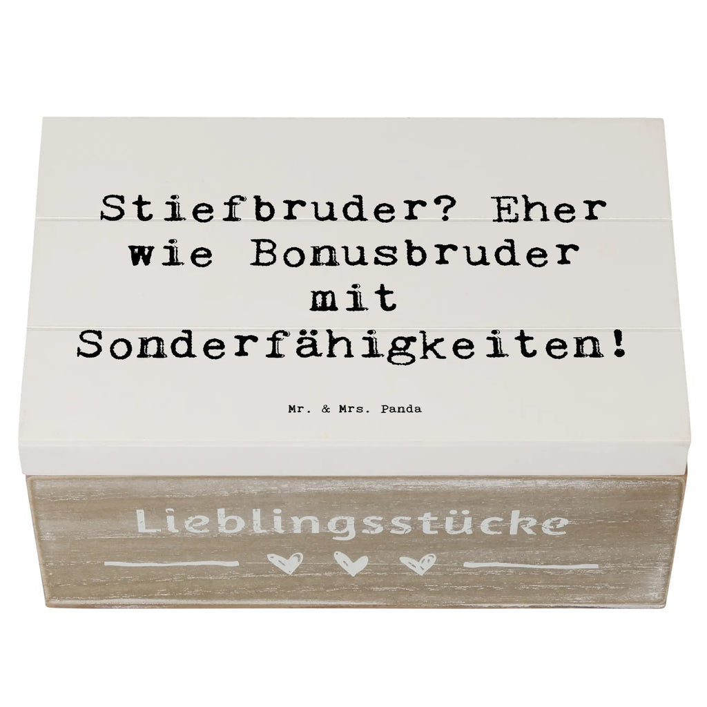 Holzkiste Spruch Stiefbruder Holzkiste, Kiste, Schatzkiste, Truhe, Schatulle, XXL, Erinnerungsbox, Erinnerungskiste, Dekokiste, Aufbewahrungsbox, Geschenkbox, Geschenkdose, Familie, Vatertag, Muttertag, Bruder, Schwester, Mama, Papa, Oma, Opa