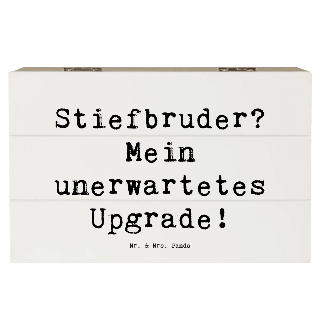 Holzkiste Spruch Stiefbruder Upgrade Holzkiste, Kiste, Schatzkiste, Truhe, Schatulle, XXL, Erinnerungsbox, Erinnerungskiste, Dekokiste, Aufbewahrungsbox, Geschenkbox, Geschenkdose, Familie, Vatertag, Muttertag, Bruder, Schwester, Mama, Papa, Oma, Opa