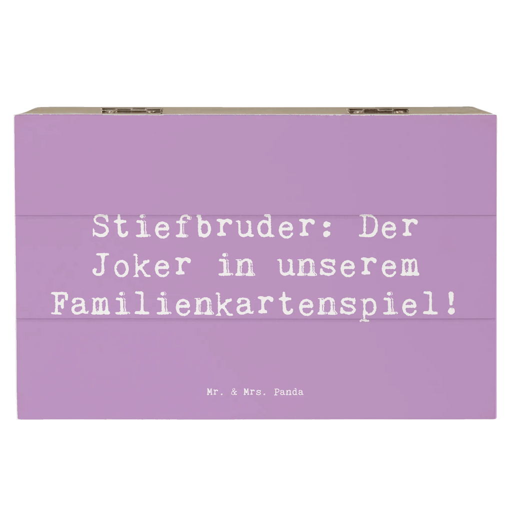 Holzkiste Spruch Stiefbruder: Der Joker in unserem Familienkartenspiel! Holzkiste, Kiste, Schatzkiste, Truhe, Schatulle, XXL, Erinnerungsbox, Erinnerungskiste, Dekokiste, Aufbewahrungsbox, Geschenkbox, Geschenkdose, Familie, Vatertag, Muttertag, Bruder, Schwester, Mama, Papa, Oma, Opa