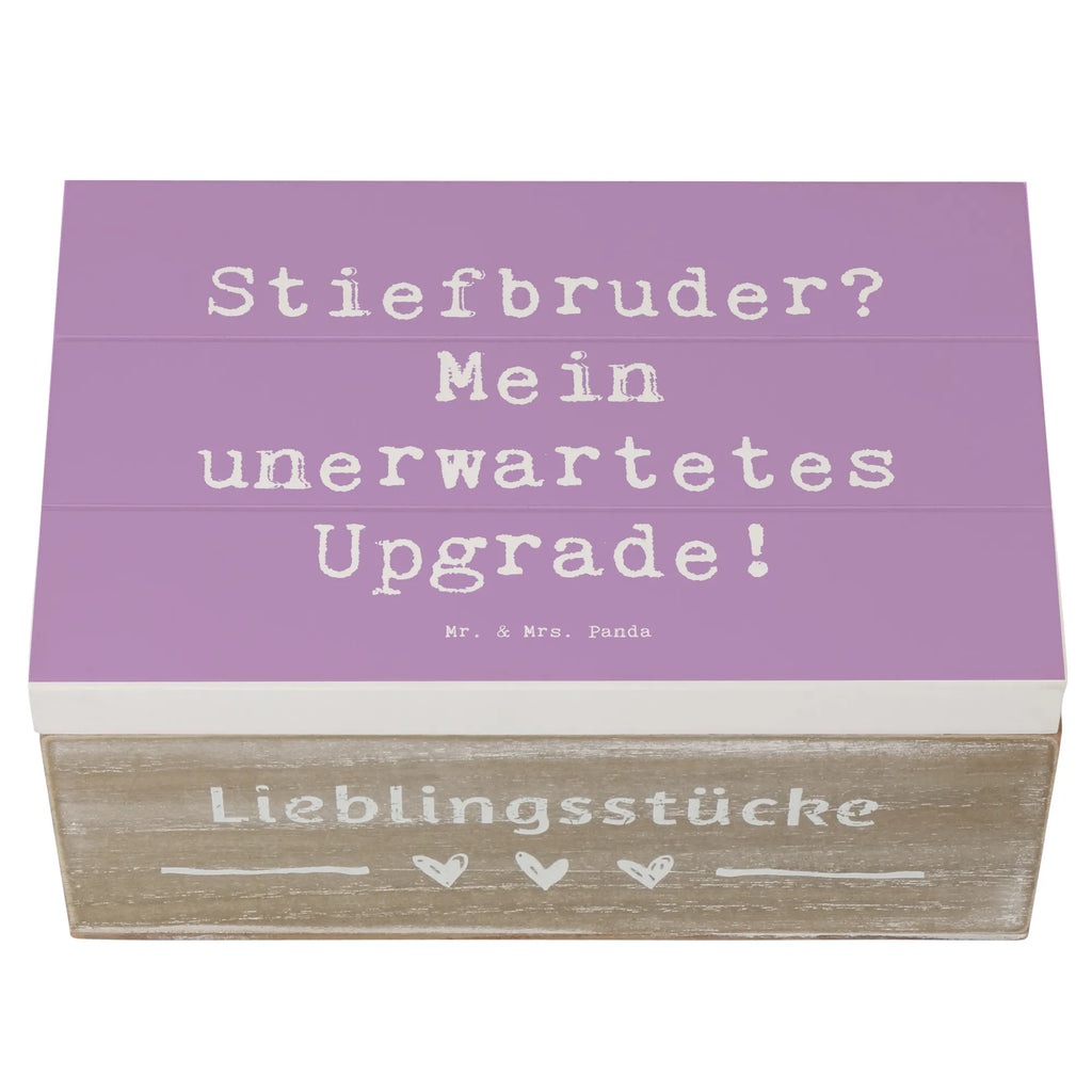 Holzkiste Spruch Stiefbruder Upgrade Holzkiste, Kiste, Schatzkiste, Truhe, Schatulle, XXL, Erinnerungsbox, Erinnerungskiste, Dekokiste, Aufbewahrungsbox, Geschenkbox, Geschenkdose, Familie, Vatertag, Muttertag, Bruder, Schwester, Mama, Papa, Oma, Opa