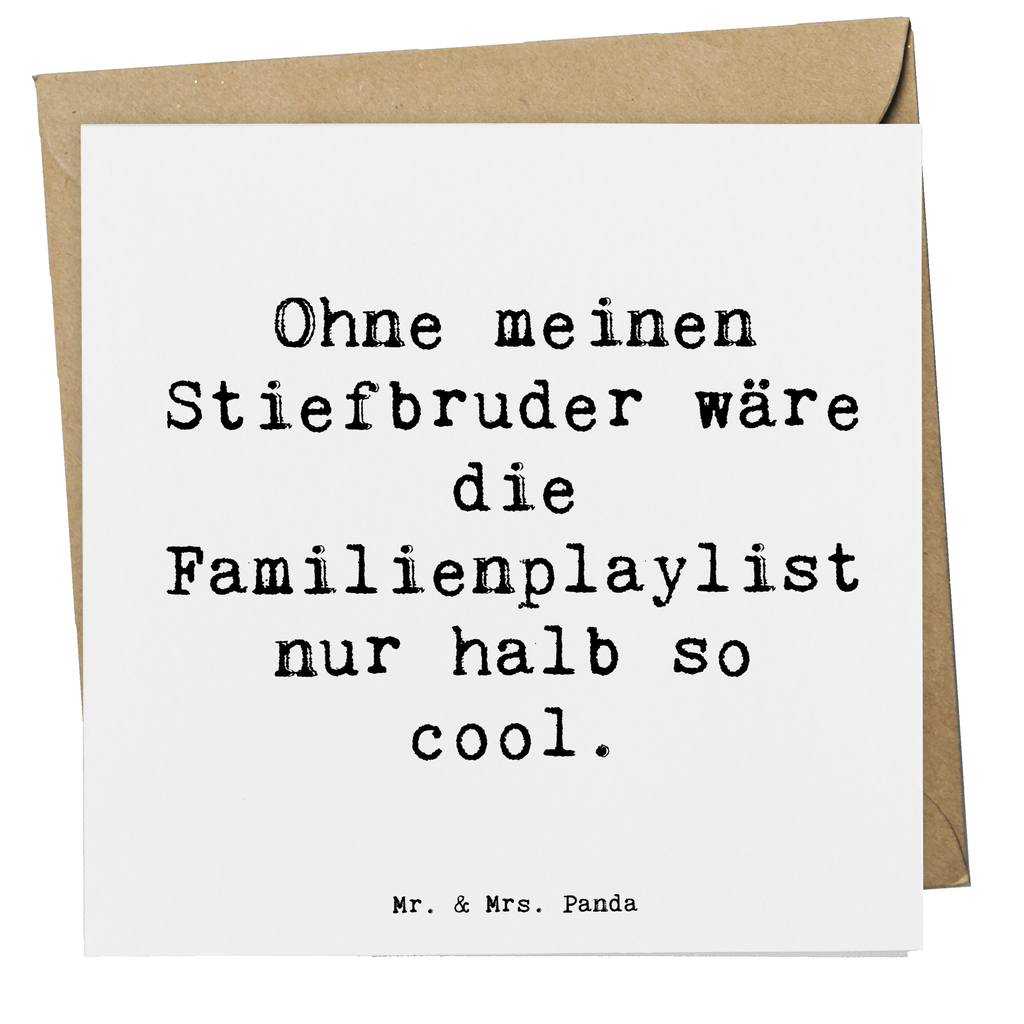 Deluxe Karte Spruch Cooler Stiefbruder Karte, Grußkarte, Klappkarte, Einladungskarte, Glückwunschkarte, Hochzeitskarte, Geburtstagskarte, Hochwertige Grußkarte, Hochwertige Klappkarte, Familie, Vatertag, Muttertag, Bruder, Schwester, Mama, Papa, Oma, Opa