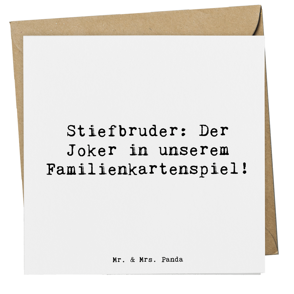 Deluxe Karte Spruch Stiefbruder: Der Joker in unserem Familienkartenspiel! Karte, Grußkarte, Klappkarte, Einladungskarte, Glückwunschkarte, Hochzeitskarte, Geburtstagskarte, Hochwertige Grußkarte, Hochwertige Klappkarte, Familie, Vatertag, Muttertag, Bruder, Schwester, Mama, Papa, Oma, Opa