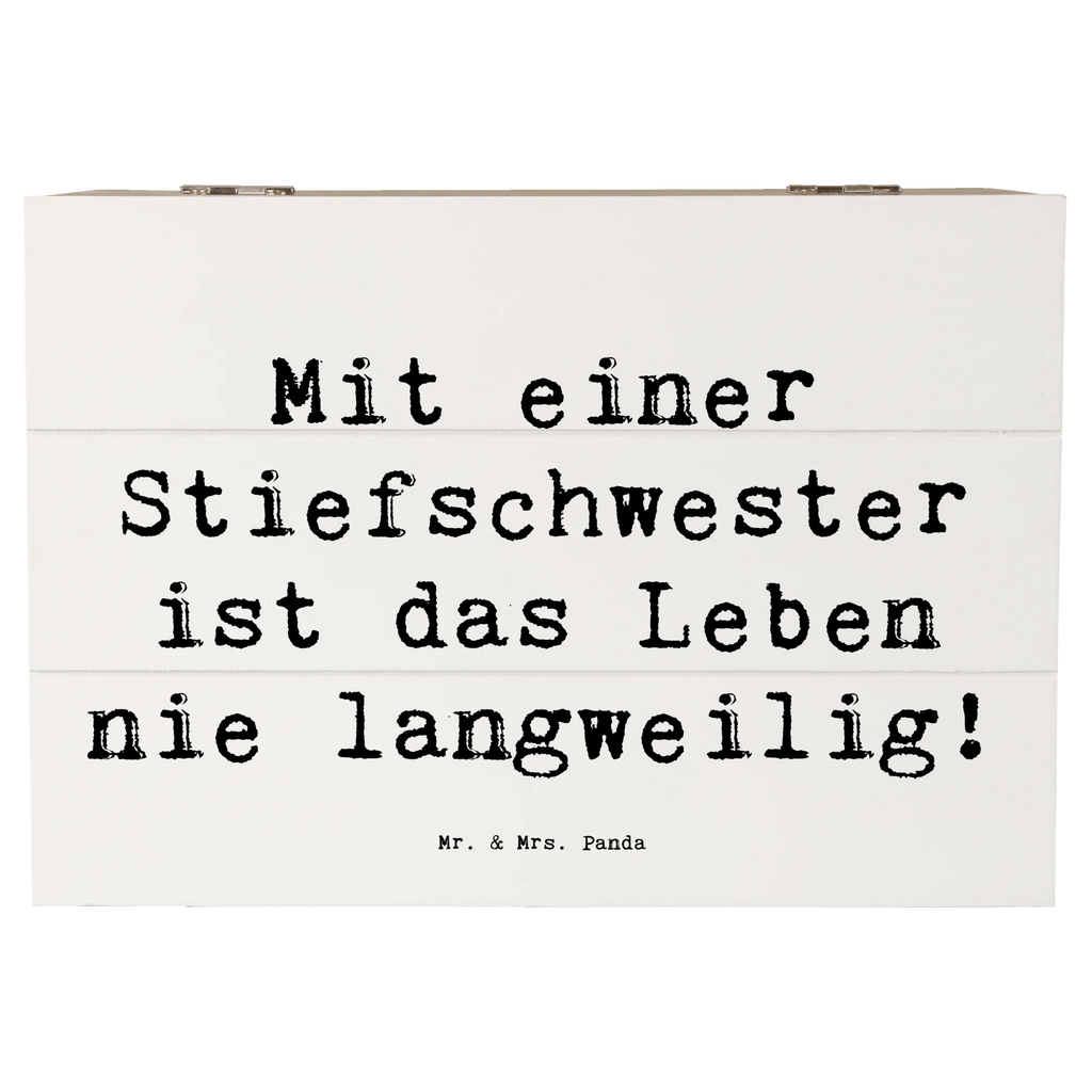 Holzkiste Spruch Stiefschwester Abenteuer Holzkiste, Kiste, Schatzkiste, Truhe, Schatulle, XXL, Erinnerungsbox, Erinnerungskiste, Dekokiste, Aufbewahrungsbox, Geschenkbox, Geschenkdose, Familie, Vatertag, Muttertag, Bruder, Schwester, Mama, Papa, Oma, Opa