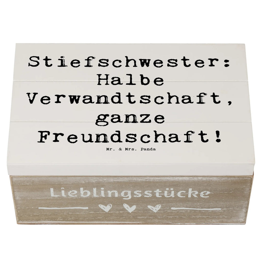 Holzkiste Spruch Stiefschwester Freundschaft Holzkiste, Kiste, Schatzkiste, Truhe, Schatulle, XXL, Erinnerungsbox, Erinnerungskiste, Dekokiste, Aufbewahrungsbox, Geschenkbox, Geschenkdose, Familie, Vatertag, Muttertag, Bruder, Schwester, Mama, Papa, Oma, Opa