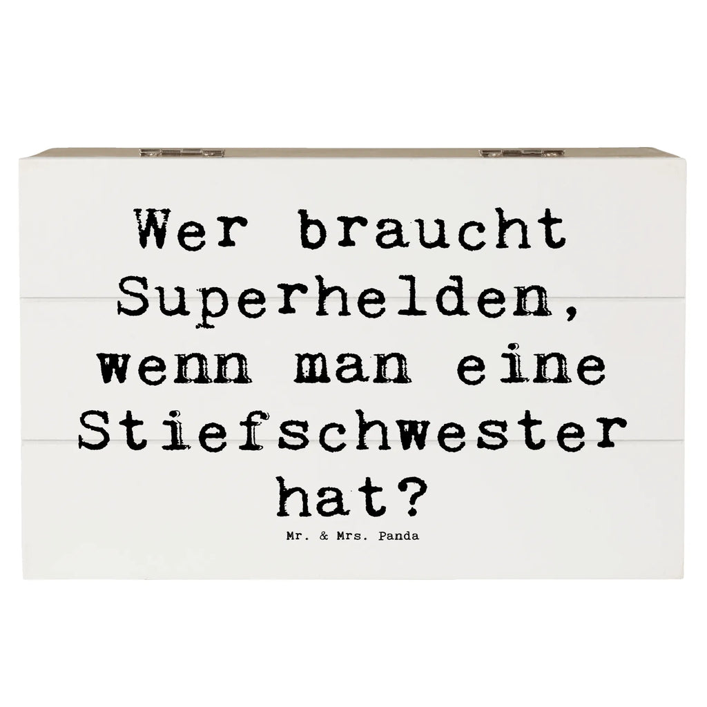 Holzkiste Spruch Stiefschwester Heldin Holzkiste, Kiste, Schatzkiste, Truhe, Schatulle, XXL, Erinnerungsbox, Erinnerungskiste, Dekokiste, Aufbewahrungsbox, Geschenkbox, Geschenkdose, Familie, Vatertag, Muttertag, Bruder, Schwester, Mama, Papa, Oma, Opa