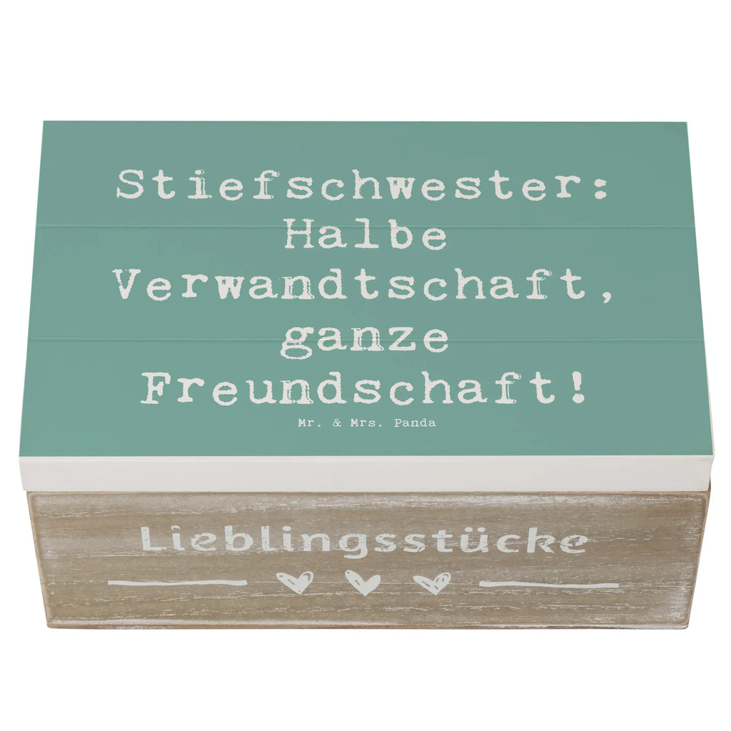 Holzkiste Spruch Stiefschwester Freundschaft Holzkiste, Kiste, Schatzkiste, Truhe, Schatulle, XXL, Erinnerungsbox, Erinnerungskiste, Dekokiste, Aufbewahrungsbox, Geschenkbox, Geschenkdose, Familie, Vatertag, Muttertag, Bruder, Schwester, Mama, Papa, Oma, Opa