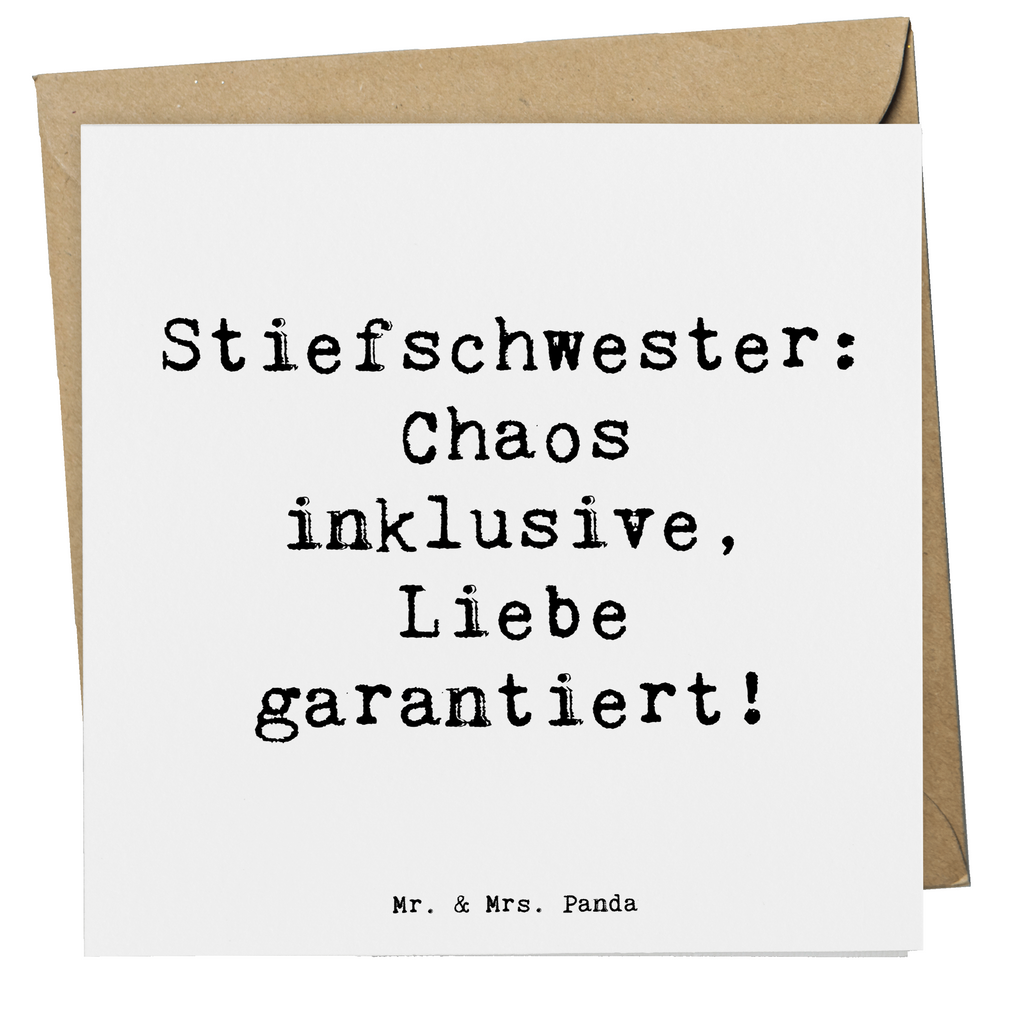 Deluxe Karte Spruch Stiefschwester Liebe Karte, Grußkarte, Klappkarte, Einladungskarte, Glückwunschkarte, Hochzeitskarte, Geburtstagskarte, Hochwertige Grußkarte, Hochwertige Klappkarte, Familie, Vatertag, Muttertag, Bruder, Schwester, Mama, Papa, Oma, Opa