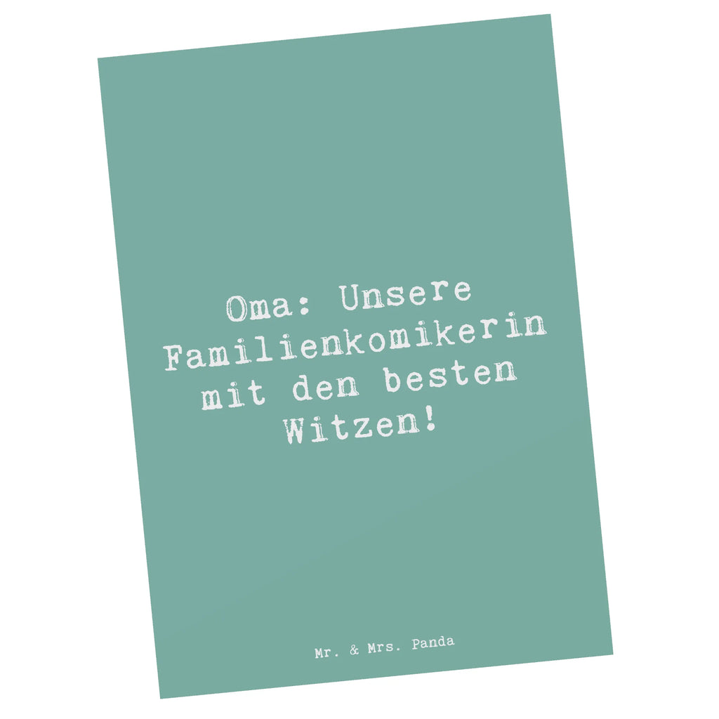 Postkarte Spruch Oma Familienkomikerin Postkarte, Karte, Geschenkkarte, Grußkarte, Einladung, Ansichtskarte, Geburtstagskarte, Einladungskarte, Dankeskarte, Ansichtskarten, Einladung Geburtstag, Einladungskarten Geburtstag, Familie, Vatertag, Muttertag, Bruder, Schwester, Mama, Papa, Oma, Opa