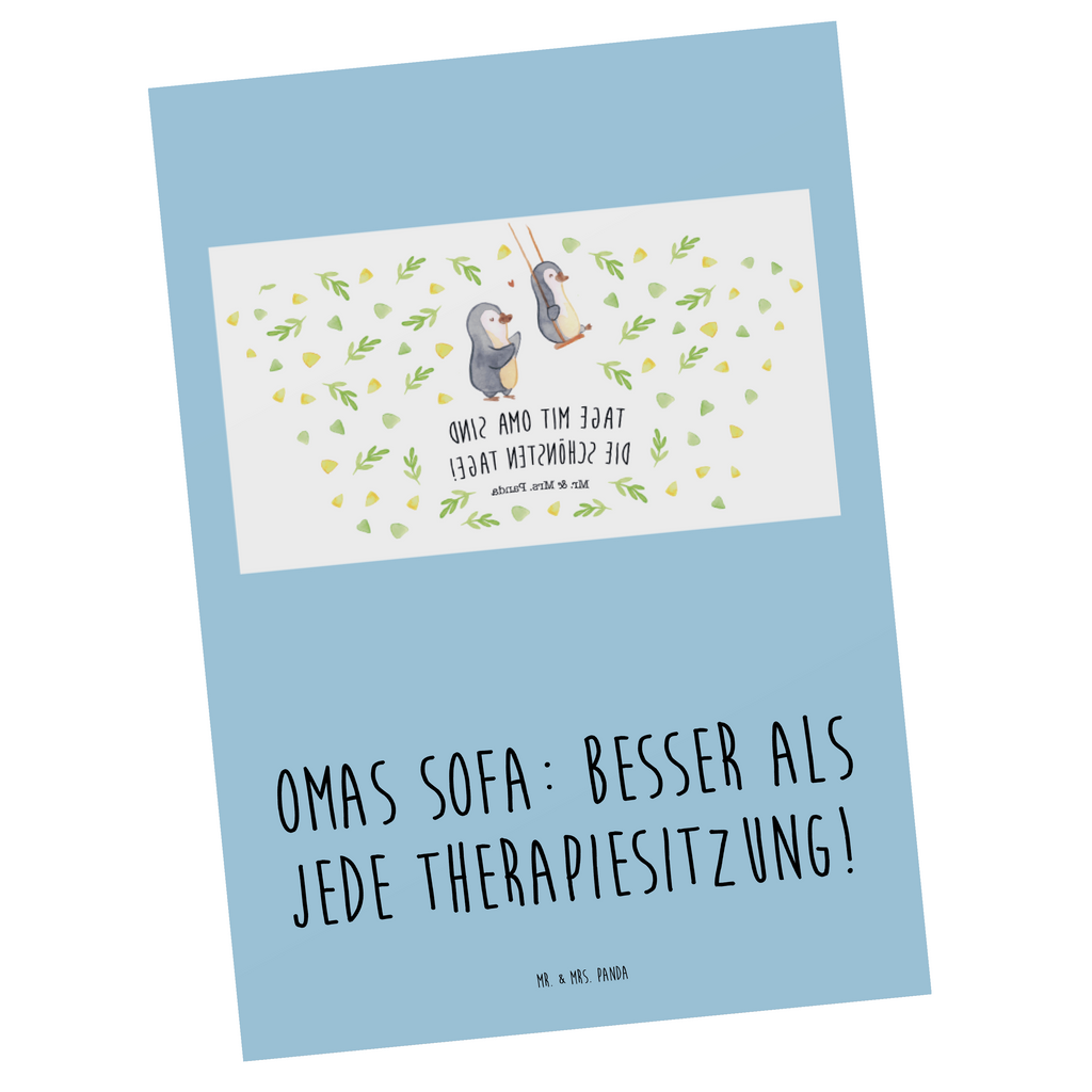 Postkarte Omas Sofa: besser als jede Therapiesitzung! Postkarte, Karte, Geschenkkarte, Grußkarte, Einladung, Ansichtskarte, Geburtstagskarte, Einladungskarte, Dankeskarte, Ansichtskarten, Einladung Geburtstag, Einladungskarten Geburtstag, Familie, Vatertag, Muttertag, Bruder, Schwester, Mama, Papa, Oma, Opa