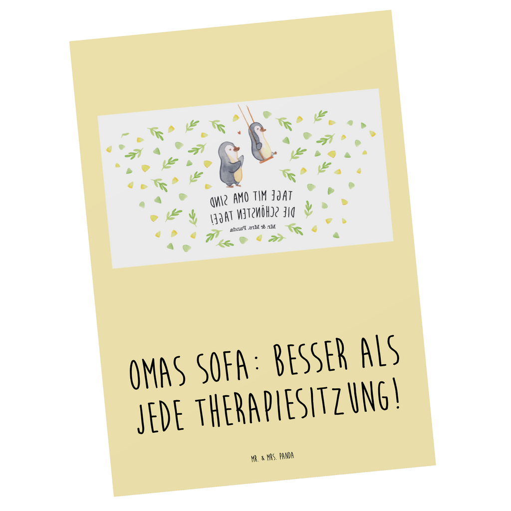 Postkarte Omas Sofa: besser als jede Therapiesitzung! Postkarte, Karte, Geschenkkarte, Grußkarte, Einladung, Ansichtskarte, Geburtstagskarte, Einladungskarte, Dankeskarte, Ansichtskarten, Einladung Geburtstag, Einladungskarten Geburtstag, Familie, Vatertag, Muttertag, Bruder, Schwester, Mama, Papa, Oma, Opa