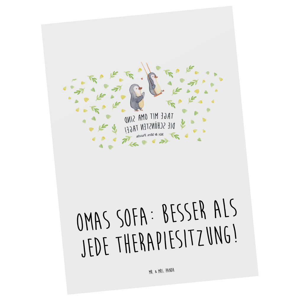 Postkarte Omas Sofa: besser als jede Therapiesitzung! Postkarte, Karte, Geschenkkarte, Grußkarte, Einladung, Ansichtskarte, Geburtstagskarte, Einladungskarte, Dankeskarte, Ansichtskarten, Einladung Geburtstag, Einladungskarten Geburtstag, Familie, Vatertag, Muttertag, Bruder, Schwester, Mama, Papa, Oma, Opa