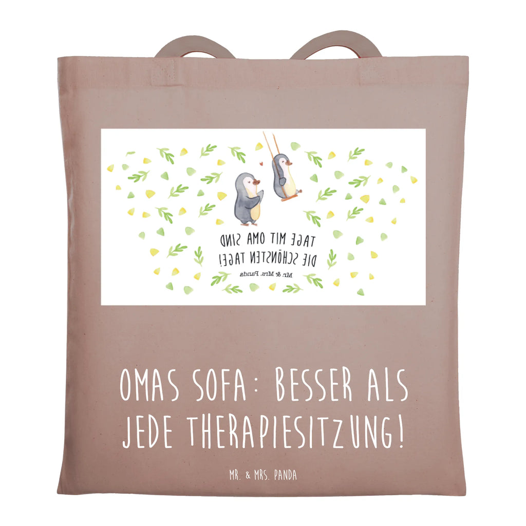 Tragetasche Omas Sofa: besser als jede Therapiesitzung! Beuteltasche, Beutel, Einkaufstasche, Jutebeutel, Stoffbeutel, Tasche, Shopper, Umhängetasche, Strandtasche, Schultertasche, Stofftasche, Tragetasche, Badetasche, Jutetasche, Einkaufstüte, Laptoptasche, Familie, Vatertag, Muttertag, Bruder, Schwester, Mama, Papa, Oma, Opa