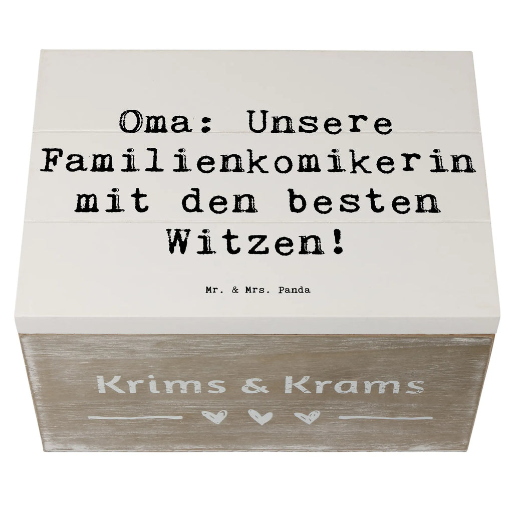 Holzkiste Spruch Oma Familienkomikerin Holzkiste, Kiste, Schatzkiste, Truhe, Schatulle, XXL, Erinnerungsbox, Erinnerungskiste, Dekokiste, Aufbewahrungsbox, Geschenkbox, Geschenkdose, Familie, Vatertag, Muttertag, Bruder, Schwester, Mama, Papa, Oma, Opa