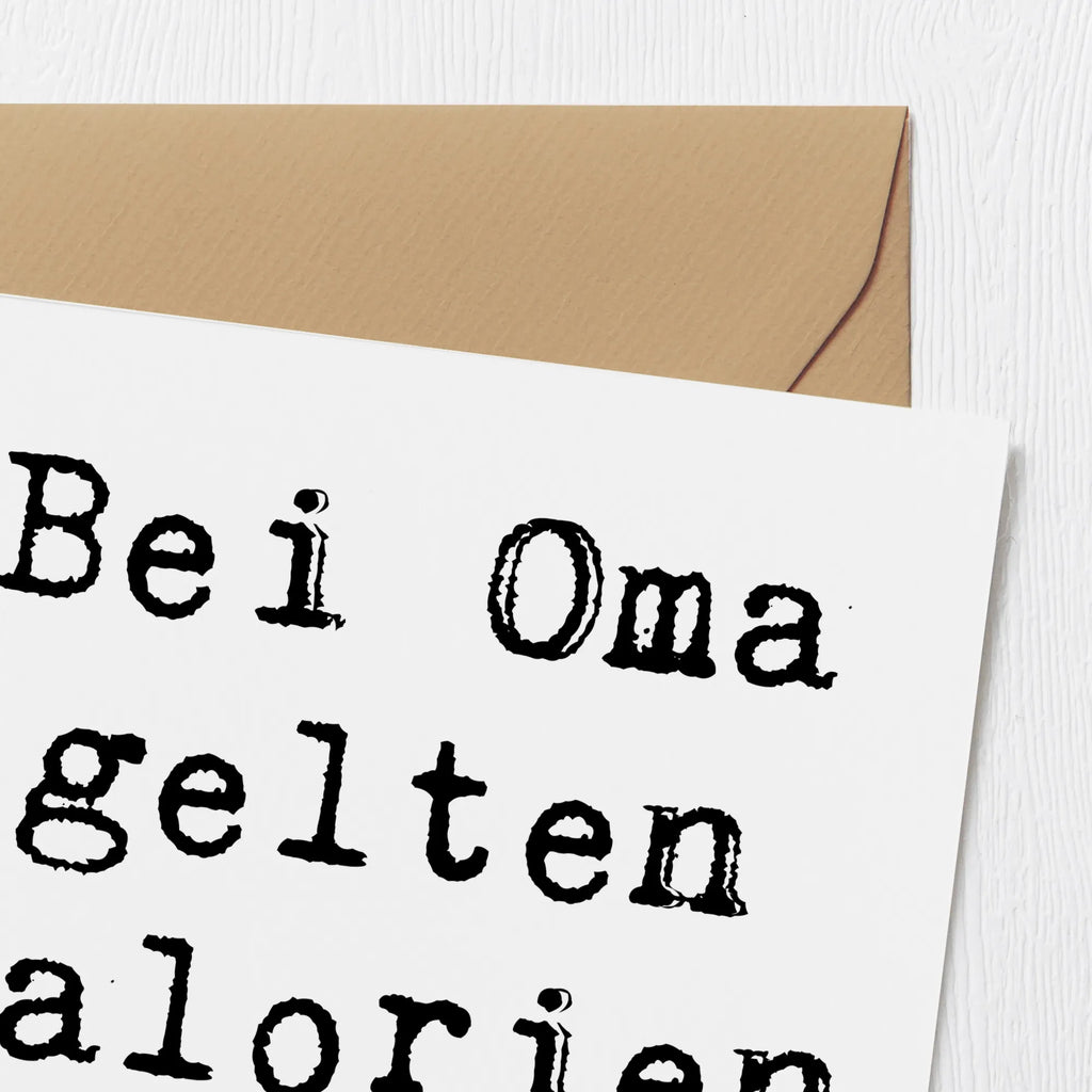 Deluxe Karte Spruch Oma Kalorien Karte, Grußkarte, Klappkarte, Einladungskarte, Glückwunschkarte, Hochzeitskarte, Geburtstagskarte, Hochwertige Grußkarte, Hochwertige Klappkarte, Familie, Vatertag, Muttertag, Bruder, Schwester, Mama, Papa, Oma, Opa