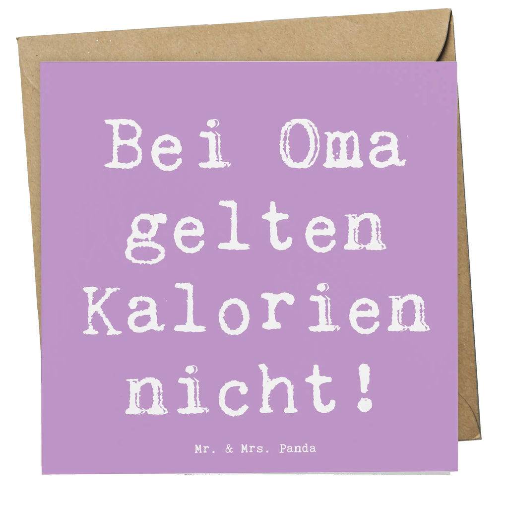 Deluxe Karte Spruch Oma Kalorien Karte, Grußkarte, Klappkarte, Einladungskarte, Glückwunschkarte, Hochzeitskarte, Geburtstagskarte, Hochwertige Grußkarte, Hochwertige Klappkarte, Familie, Vatertag, Muttertag, Bruder, Schwester, Mama, Papa, Oma, Opa