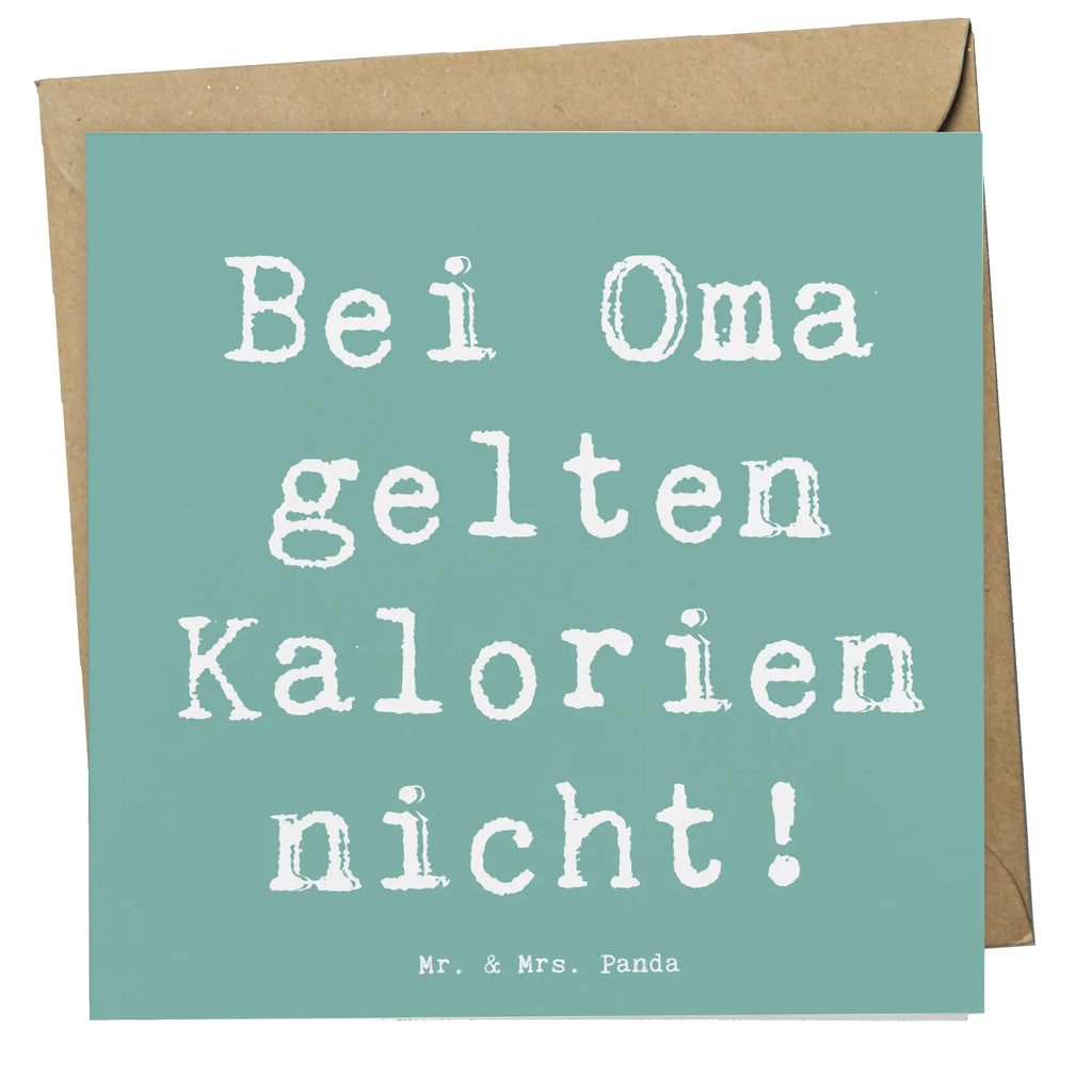 Deluxe Karte Spruch Oma Kalorien Karte, Grußkarte, Klappkarte, Einladungskarte, Glückwunschkarte, Hochzeitskarte, Geburtstagskarte, Hochwertige Grußkarte, Hochwertige Klappkarte, Familie, Vatertag, Muttertag, Bruder, Schwester, Mama, Papa, Oma, Opa