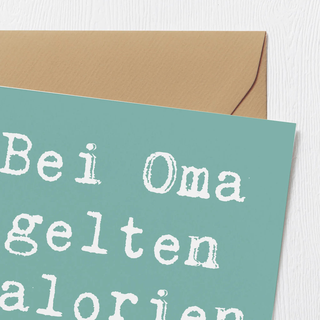 Deluxe Karte Spruch Oma Kalorien Karte, Grußkarte, Klappkarte, Einladungskarte, Glückwunschkarte, Hochzeitskarte, Geburtstagskarte, Hochwertige Grußkarte, Hochwertige Klappkarte, Familie, Vatertag, Muttertag, Bruder, Schwester, Mama, Papa, Oma, Opa