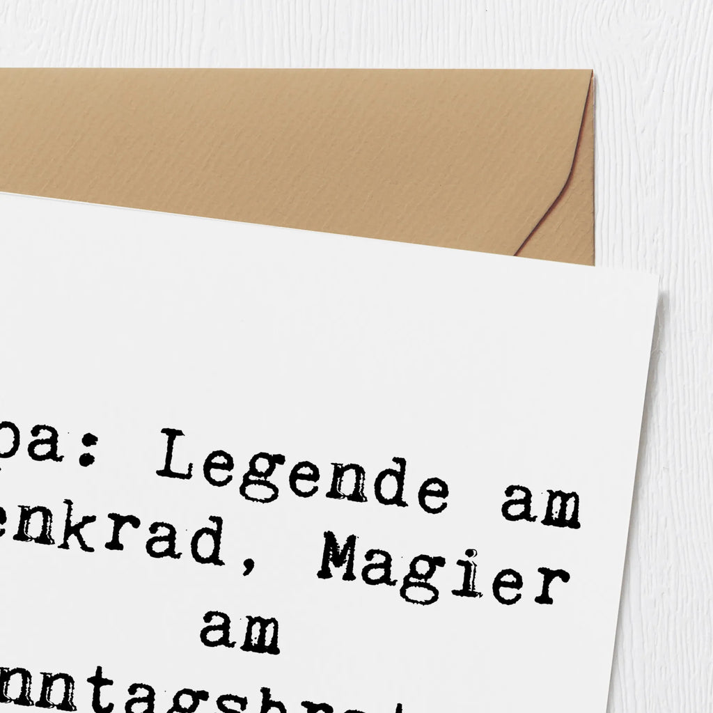 Deluxe Karte Spruch Opa Legende Karte, Grußkarte, Klappkarte, Einladungskarte, Glückwunschkarte, Hochzeitskarte, Geburtstagskarte, Hochwertige Grußkarte, Hochwertige Klappkarte, Familie, Vatertag, Muttertag, Bruder, Schwester, Mama, Papa, Oma, Opa