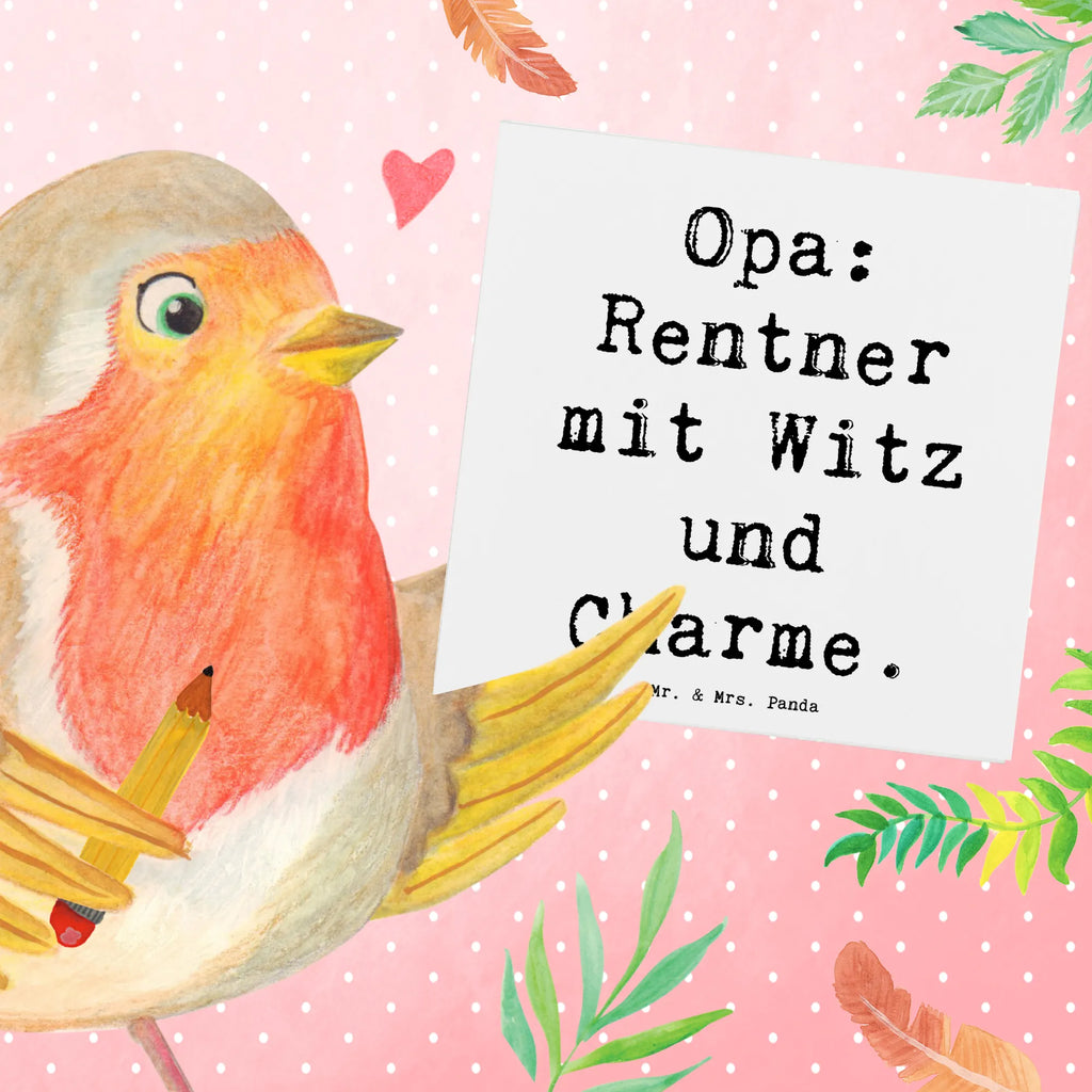 Deluxe Karte Spruch Opa Rentner Karte, Grußkarte, Klappkarte, Einladungskarte, Glückwunschkarte, Hochzeitskarte, Geburtstagskarte, Hochwertige Grußkarte, Hochwertige Klappkarte, Familie, Vatertag, Muttertag, Bruder, Schwester, Mama, Papa, Oma, Opa