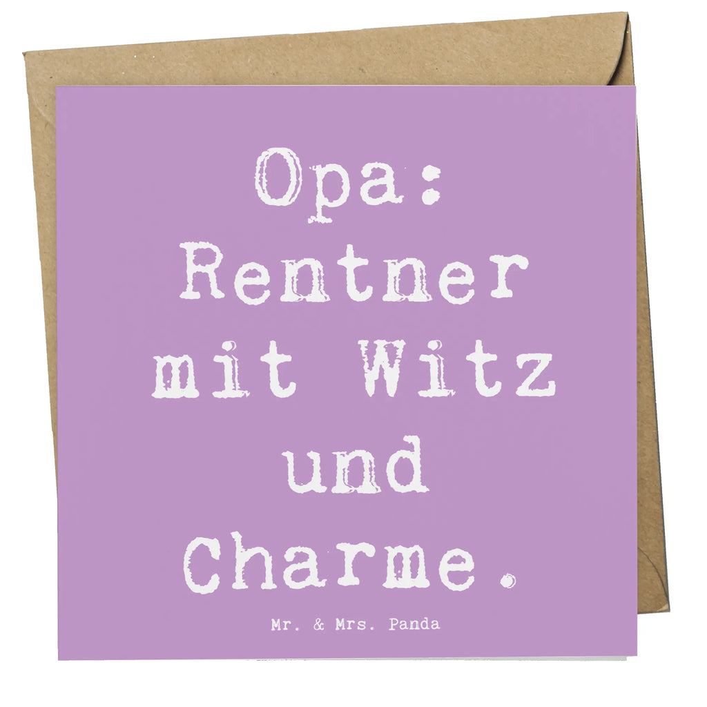 Deluxe Karte Spruch Opa Rentner Karte, Grußkarte, Klappkarte, Einladungskarte, Glückwunschkarte, Hochzeitskarte, Geburtstagskarte, Hochwertige Grußkarte, Hochwertige Klappkarte, Familie, Vatertag, Muttertag, Bruder, Schwester, Mama, Papa, Oma, Opa