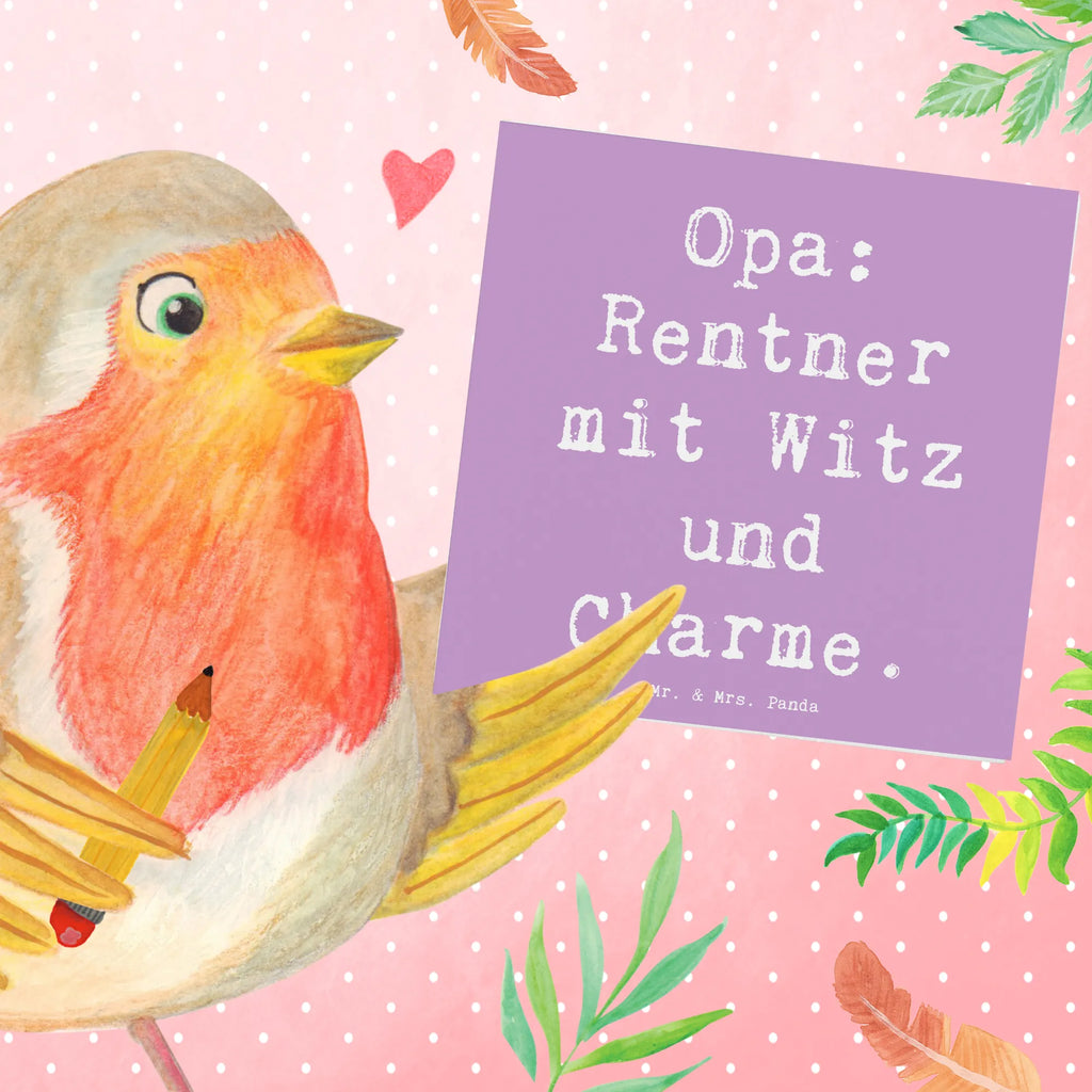 Deluxe Karte Spruch Opa Rentner Karte, Grußkarte, Klappkarte, Einladungskarte, Glückwunschkarte, Hochzeitskarte, Geburtstagskarte, Hochwertige Grußkarte, Hochwertige Klappkarte, Familie, Vatertag, Muttertag, Bruder, Schwester, Mama, Papa, Oma, Opa