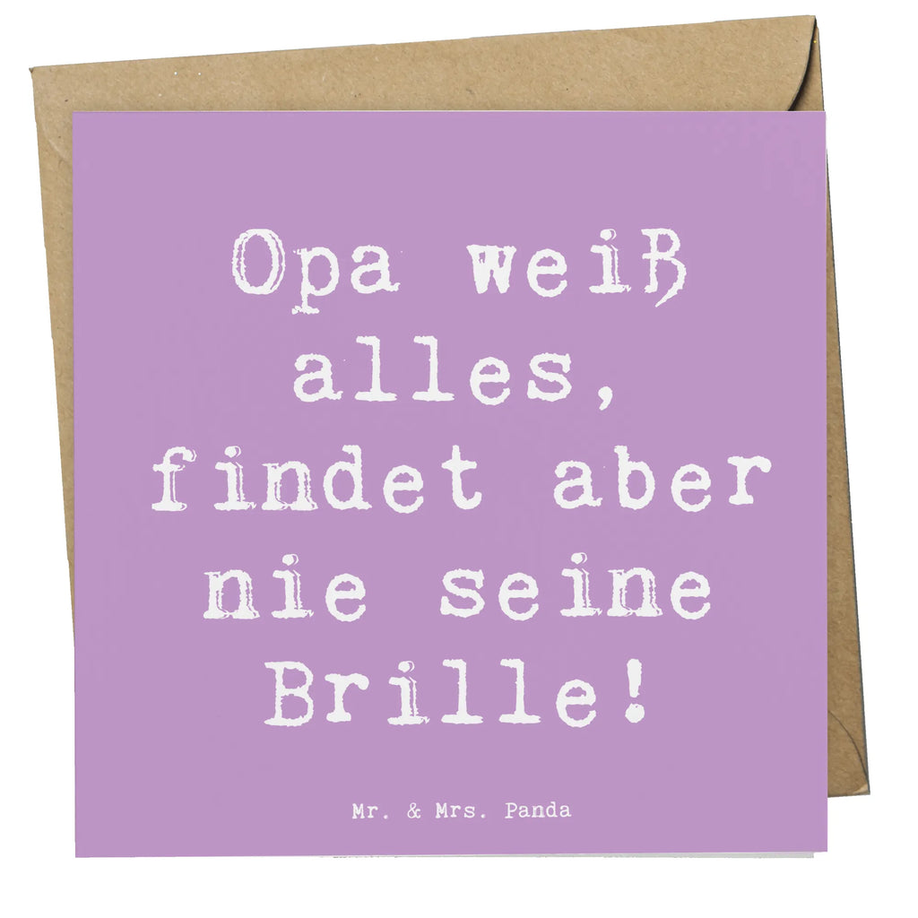 Deluxe Karte Spruch Opa Wissen Karte, Grußkarte, Klappkarte, Einladungskarte, Glückwunschkarte, Hochzeitskarte, Geburtstagskarte, Hochwertige Grußkarte, Hochwertige Klappkarte, Familie, Vatertag, Muttertag, Bruder, Schwester, Mama, Papa, Oma, Opa