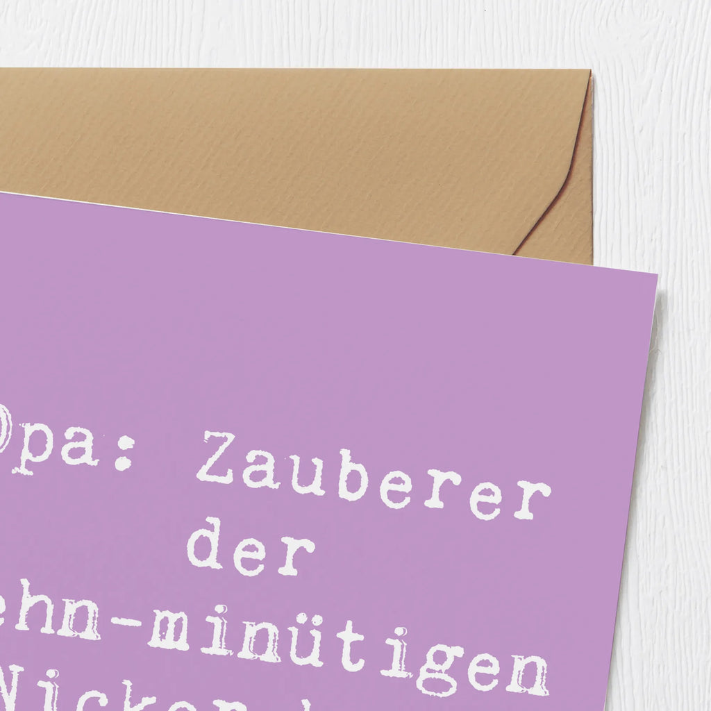 Deluxe Karte Spruch Opa Nickerchenmeister Karte, Grußkarte, Klappkarte, Einladungskarte, Glückwunschkarte, Hochzeitskarte, Geburtstagskarte, Hochwertige Grußkarte, Hochwertige Klappkarte, Familie, Vatertag, Muttertag, Bruder, Schwester, Mama, Papa, Oma, Opa