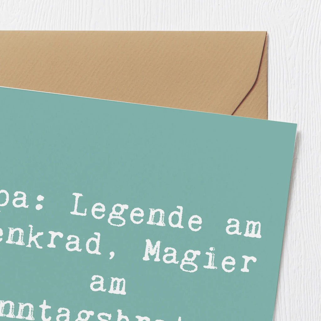 Deluxe Karte Spruch Opa Legende Karte, Grußkarte, Klappkarte, Einladungskarte, Glückwunschkarte, Hochzeitskarte, Geburtstagskarte, Hochwertige Grußkarte, Hochwertige Klappkarte, Familie, Vatertag, Muttertag, Bruder, Schwester, Mama, Papa, Oma, Opa