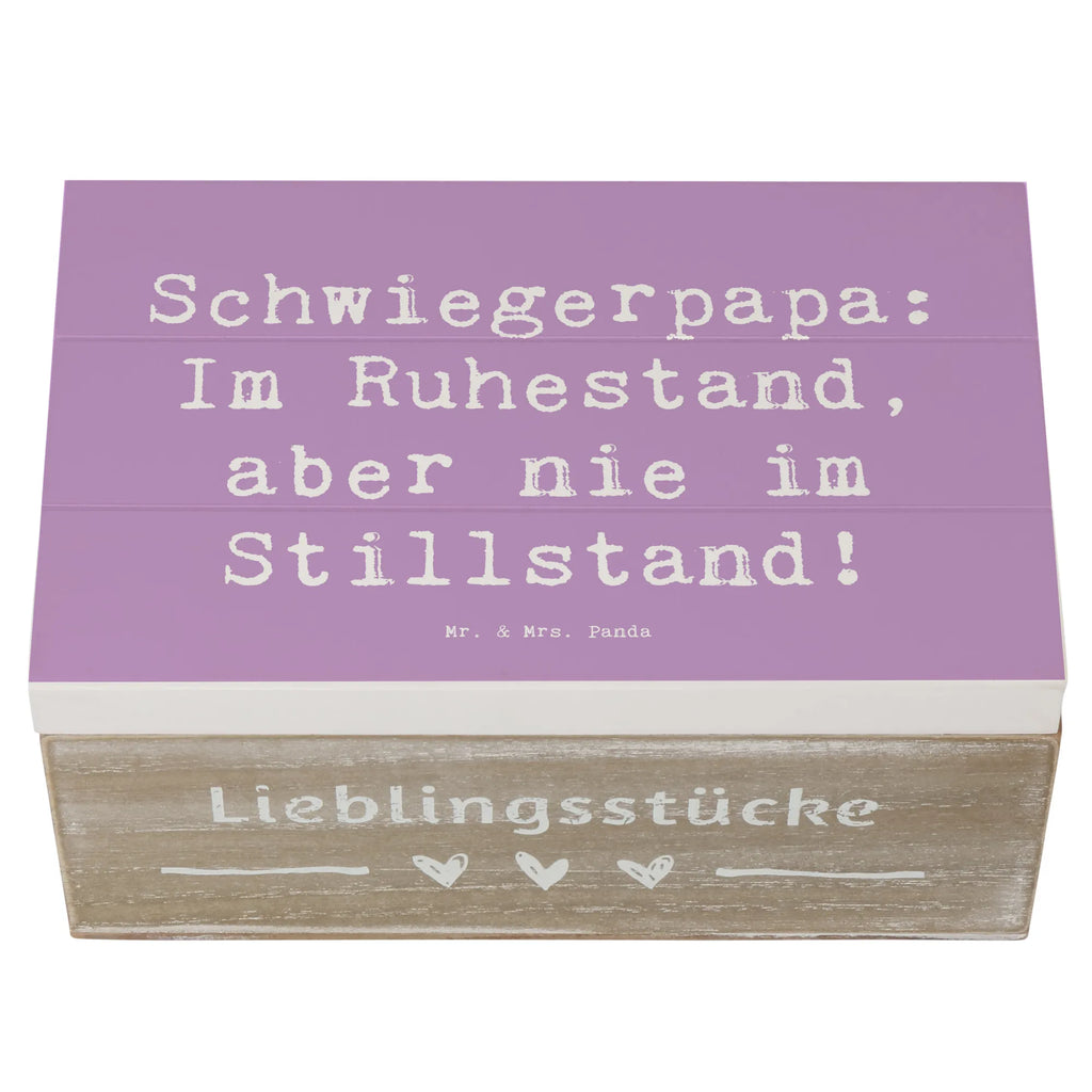 Holzkiste Spruch Schwiegerpapa Ruhestand Holzkiste, Kiste, Schatzkiste, Truhe, Schatulle, XXL, Erinnerungsbox, Erinnerungskiste, Dekokiste, Aufbewahrungsbox, Geschenkbox, Geschenkdose, Familie, Vatertag, Muttertag, Bruder, Schwester, Mama, Papa, Oma, Opa