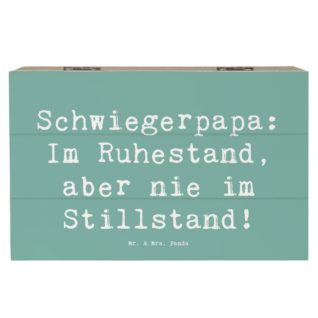 Holzkiste Spruch Schwiegerpapa Ruhestand Holzkiste, Kiste, Schatzkiste, Truhe, Schatulle, XXL, Erinnerungsbox, Erinnerungskiste, Dekokiste, Aufbewahrungsbox, Geschenkbox, Geschenkdose, Familie, Vatertag, Muttertag, Bruder, Schwester, Mama, Papa, Oma, Opa