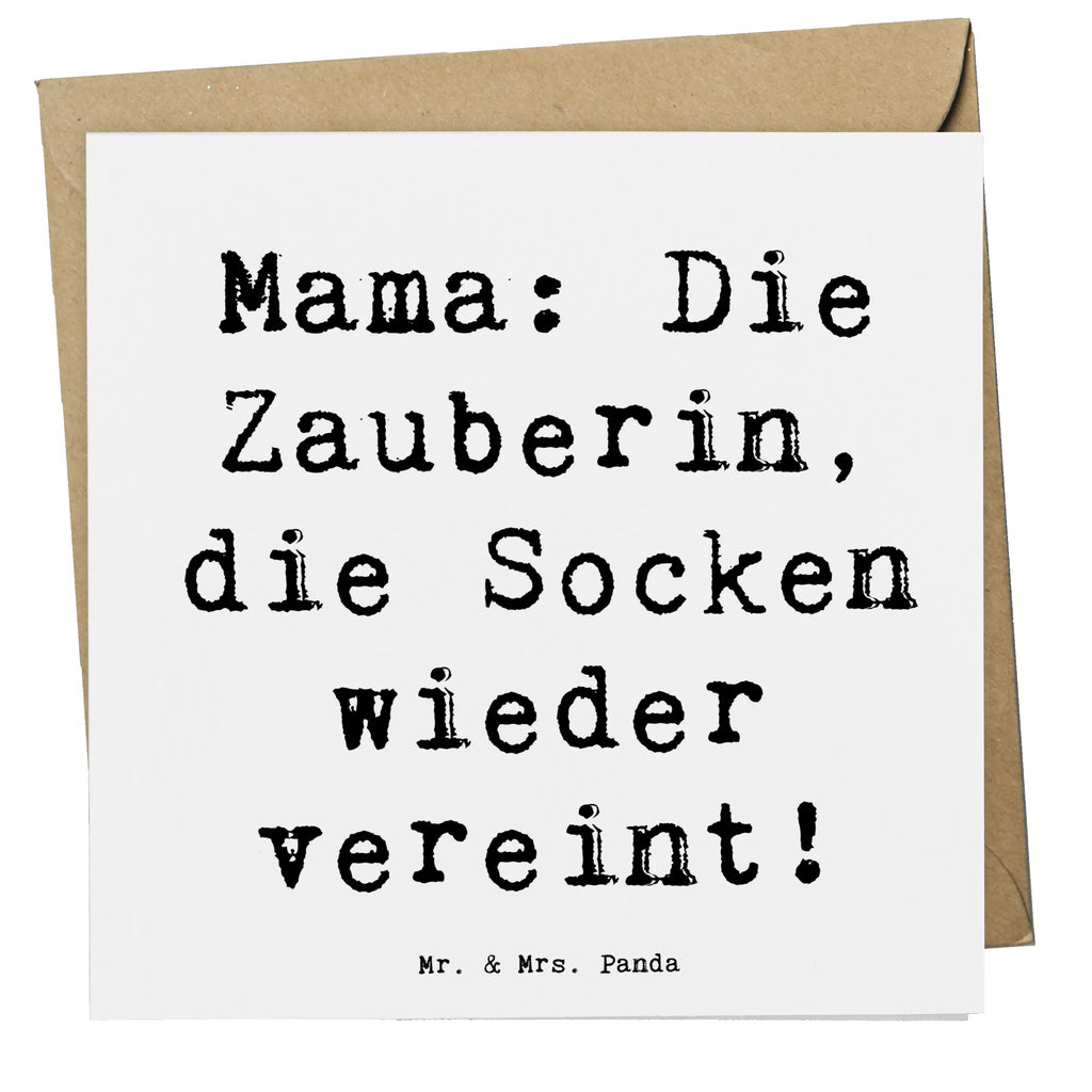 Deluxe Karte Spruch Mama Zauberin Karte, Grußkarte, Klappkarte, Einladungskarte, Glückwunschkarte, Hochzeitskarte, Geburtstagskarte, Hochwertige Grußkarte, Hochwertige Klappkarte, Familie, Vatertag, Muttertag, Bruder, Schwester, Mama, Papa, Oma, Opa