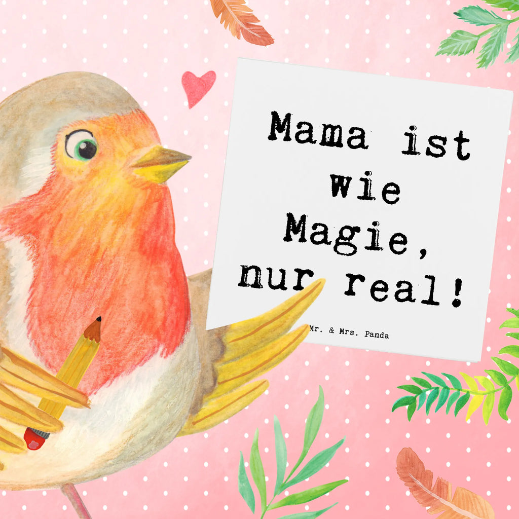 Deluxe Karte Spruch Magische Mama Karte, Grußkarte, Klappkarte, Einladungskarte, Glückwunschkarte, Hochzeitskarte, Geburtstagskarte, Hochwertige Grußkarte, Hochwertige Klappkarte, Familie, Vatertag, Muttertag, Bruder, Schwester, Mama, Papa, Oma, Opa