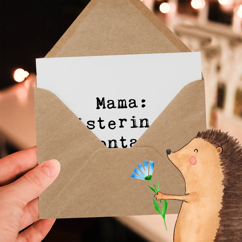 Deluxe Karte Spruch Mama Meisterin Karte, Grußkarte, Klappkarte, Einladungskarte, Glückwunschkarte, Hochzeitskarte, Geburtstagskarte, Hochwertige Grußkarte, Hochwertige Klappkarte, Familie, Vatertag, Muttertag, Bruder, Schwester, Mama, Papa, Oma, Opa